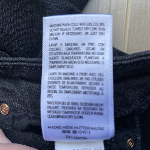 MOTHER The Looker Black Skinny Jeans‎ Mid Rize Size 25 Timeless Minimalist Glam - Picture 6 of 14